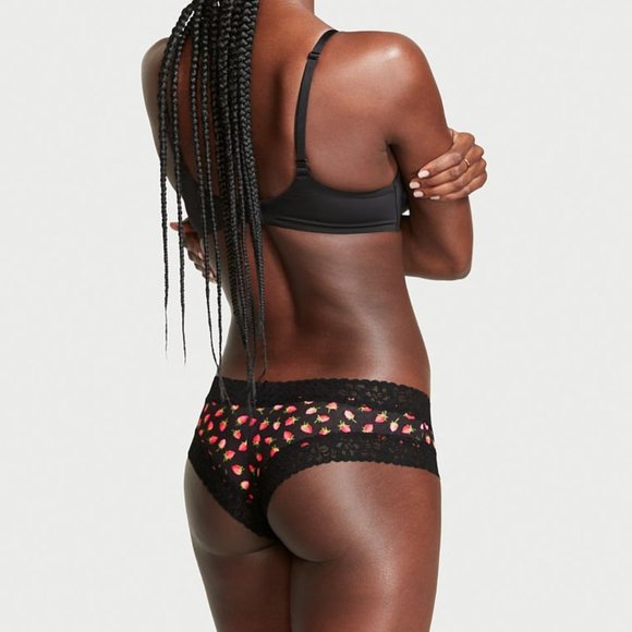 VS Strawberries Lace Waist Cotton Cheeky Panty NWT - Picture 9 of 14